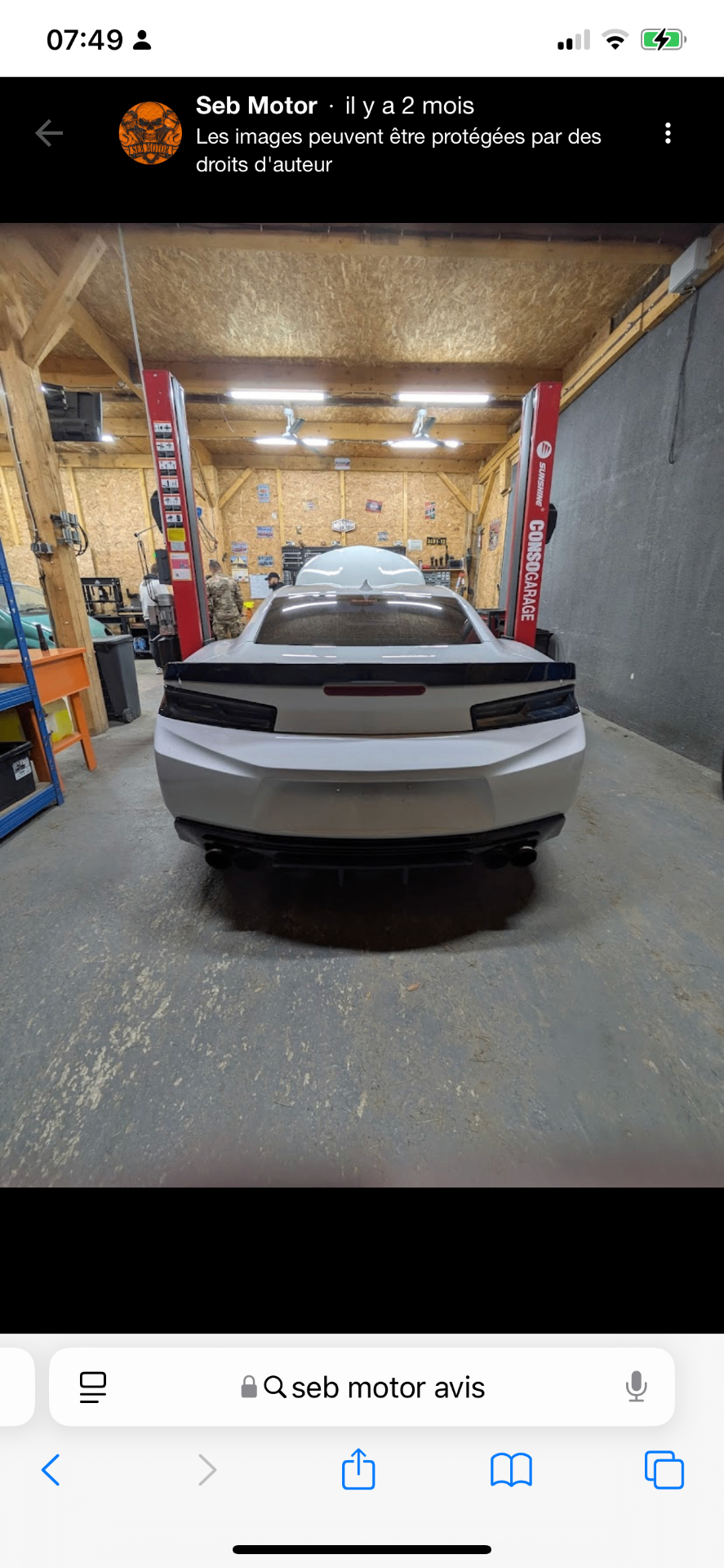 Préparation Chevrolet Camaro