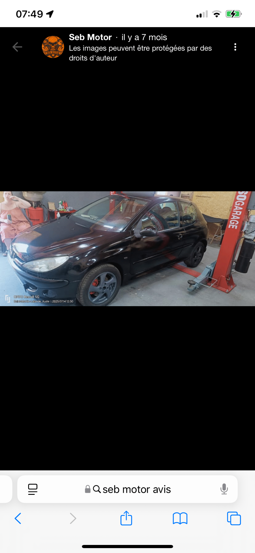 Remise en état Peugeot 206